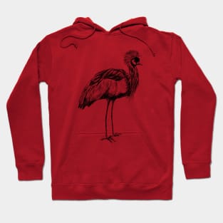 Crowned Crane Bird Hoodie